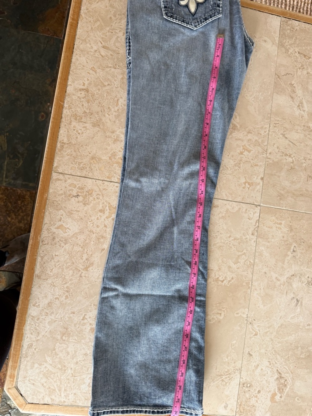 The Buckle Rock Revival Gabrielle Boot Stretch Denim Jean Size 30 - Picture 12 of 13